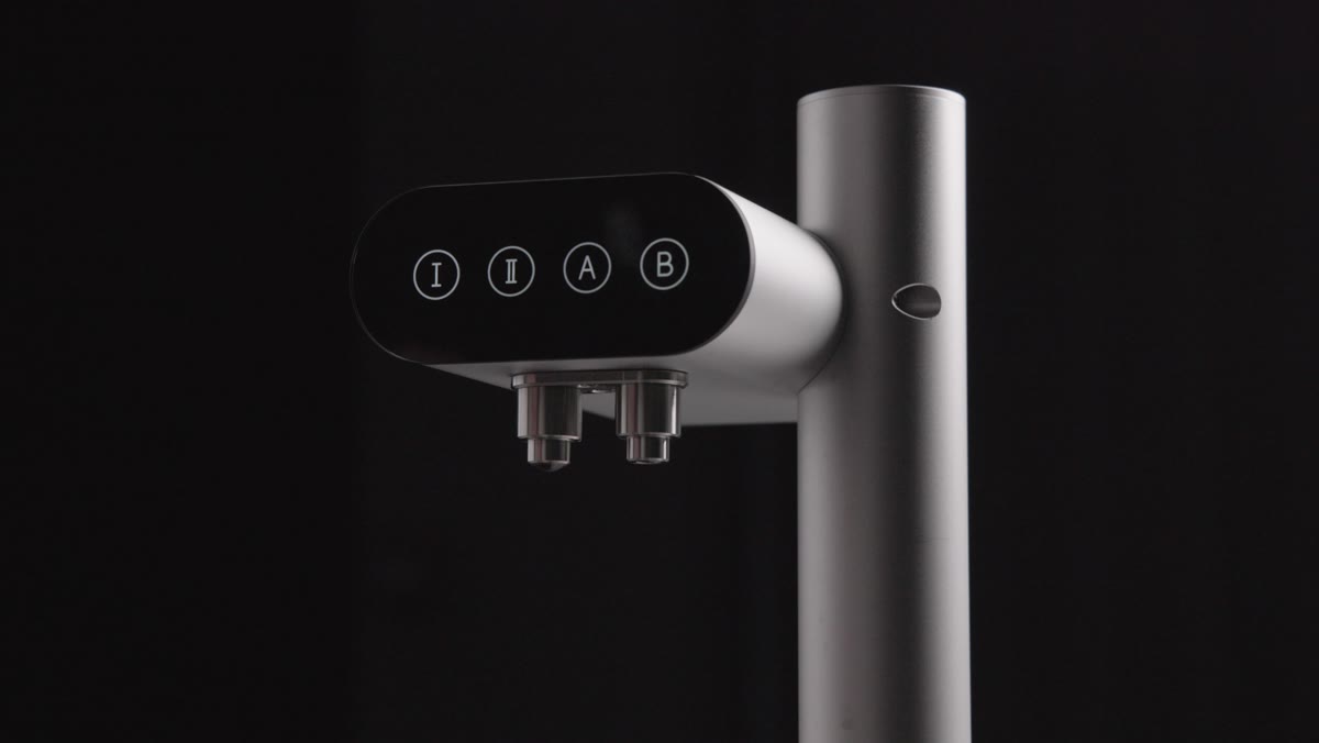 Linkbar Single Touch Coffee Under-Counter Coffee System Dispensing buttons on the Single Touch Coffee tap